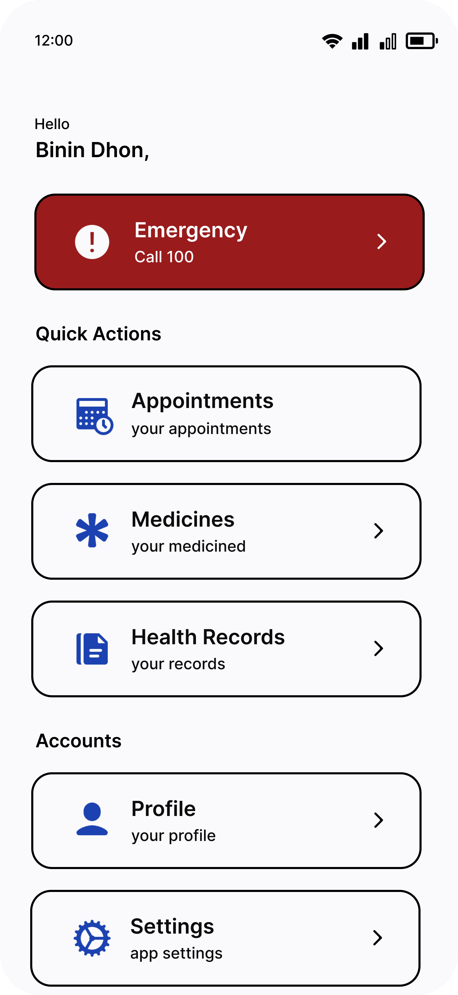 CareEase screen 2